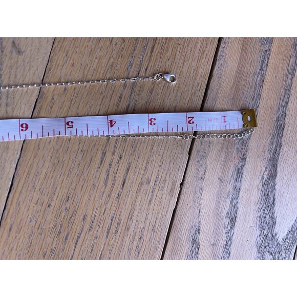 Turquoise Silver Cluster Necklace - Picture 7 of 7